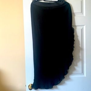 NWT Black skirt with mid thigh split